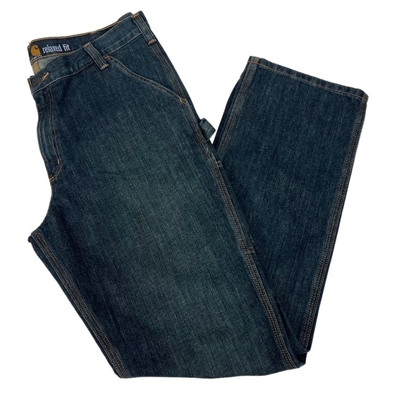 Carhartt Men’s Relaxed Fit Carpenter Jeans W36”/L34” Pockets Straight - Picture 5 of 10